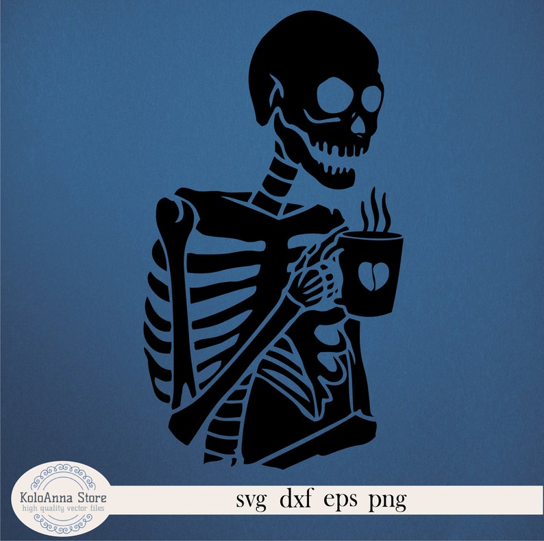 Download Skeleton svg coffee svg coffee cup svg coffee skull svg | Etsy