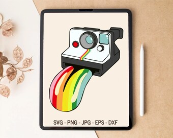 Polaroid SVG, Camera SVG, Photography SVG, Retro svg, Photographer svg, T-shirt Design, Tumbler Design, svg files for Cricut, Laser cut file