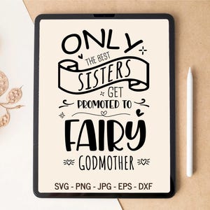 Propuesta de madrina, SVG de madrina, SVG de hada madrina, SVG de hermana, diseño de camiseta, diseño de vaso, archivos cortados con láser, archivos svg para Cricut