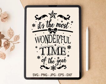 It's the most wonderful time of the year, Christmas SVG, Merry christmas SVG, Christmas quotes svg, New year svg, Christmas shirt svg
