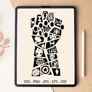 Gauntlet SVG, Comics SVG, Infinity Stones SVG, T-shirt Design, Tumbler Design, Laser cut files, Digital Download, svg files for Cricut