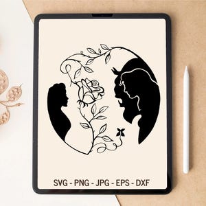 Principessa SVG, Design T-shirt, Design Tumbler, File tagliati al laser, Download digitale, File SVG per Cricut, Design a sublimazione