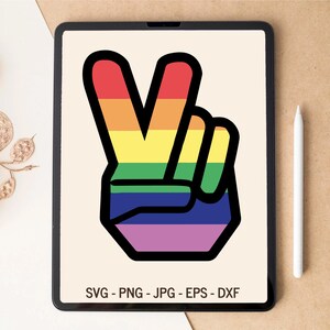 Pace SVG, simbolo di pace SVG, simbolo di pace svg, arcobaleno svg, orgoglio svg, LGBTQ svg, design maglietta, design bicchiere, file svg per Cricut