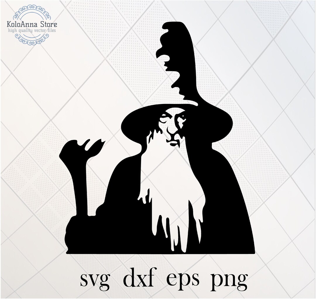 Wizard Svg, Magic, Wizard Silhouette, Wizard Cut File, Fantasy Svg, Svg