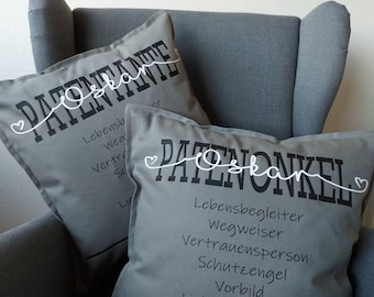 Kissen / Kissenbezug Patentante * Patenonkel * Paten * personalisiert * Geschenk * Taufe