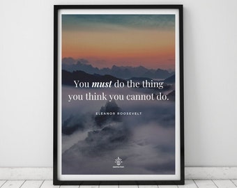 Citation d'Eleanor Roosevelt | Citation inspirante de la Première Dame, Art mural impression numérique, Citation imprimable, Téléchargement instantané, Impression instantanée