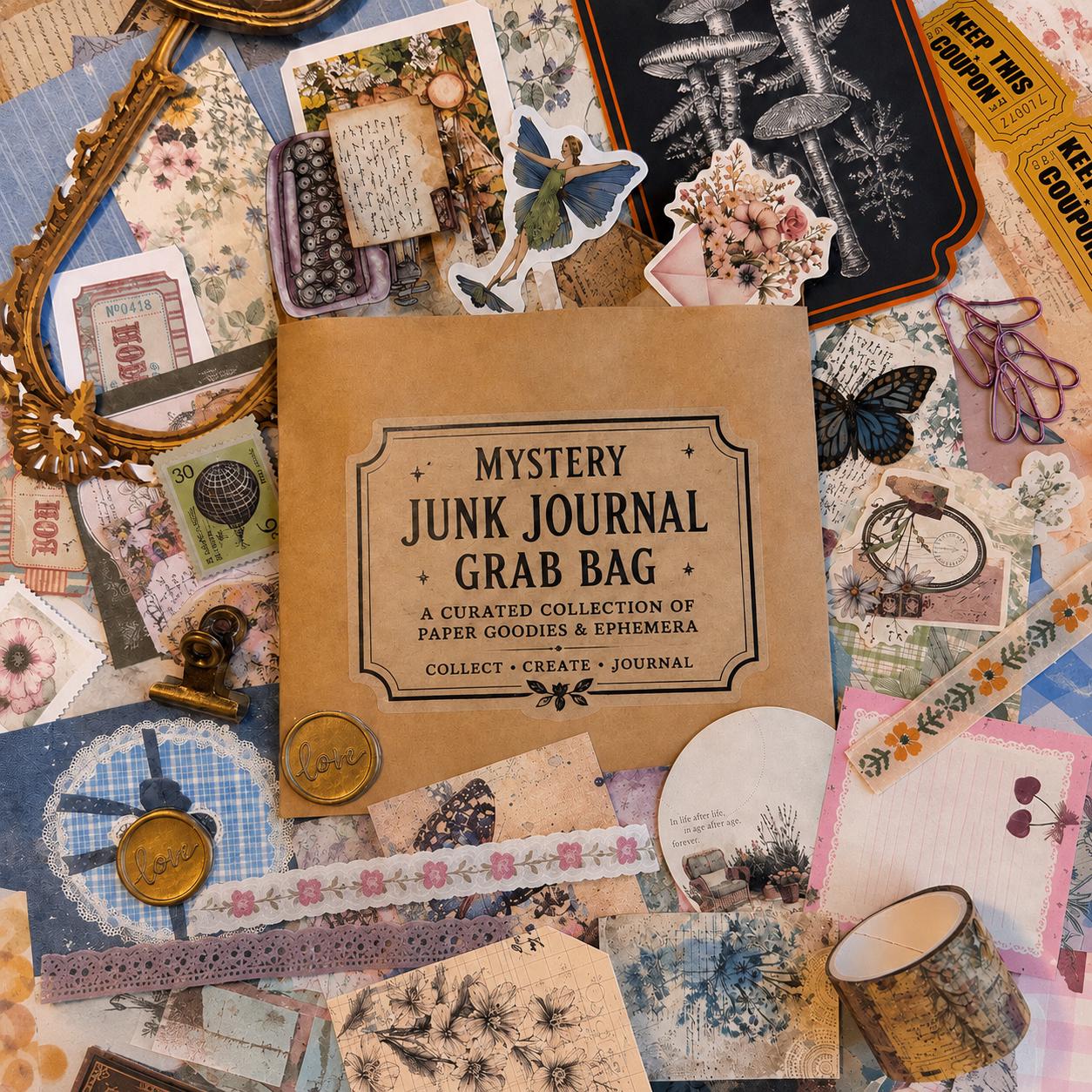 Junk Journal Supplies Grab Bag - Etsy