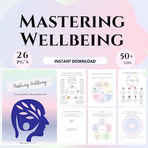 Stress Management & Wellbeing Worksheets Bundle CBT Mindfulness Therapist resources Coping strategies Therapy printable Self-care Counseling
