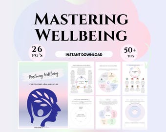 Stress Management & Wellbeing Worksheets Bundle CBT Mindfulness Therapist resources Coping strategies Therapy printable Self-care Counseling