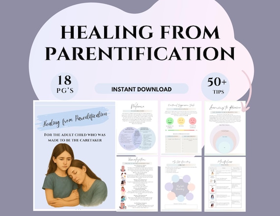 Parentification Workbook Inner Child Healing Journal Trauma-Informed Therapy Tool Boundaries & Self-Worth therapist worksheets toxic family