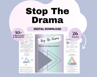 Werkbladen dramadriehoektherapie Relatiewerkboek Counseling voor stellen Afdrukbare bestanden Hulpmiddel voor relatietherapie Werkbladen verantwoording afleggen TED