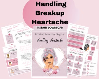 Breakup Recovery Handling Heartache Journal Grief Gift Heartache Gift Breakup Gift Breakup Kit Surviving a Breakup Loss Worksheet Ex Bf CBT