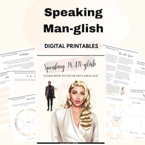 Sprechen MAN-Glish Dating-eBook Dating-Ratschläge Beziehungsratschläge Dating-Coach Beziehungskommunikation Arbeitsblatt Paartherapie-Tagebuch