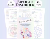 Bipolar Disorder Therapy Worksheets Bipolar Management coping skills Mania Depression journal psychology workbook therapist tools counselor