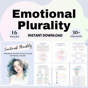 Werkboek emotionele regulatie Emotionele pluraliteit Therapie werkbladen afdrukbaar Emotieswiel CGT-oefeningen Zelfhulpwerkboek voor emoties