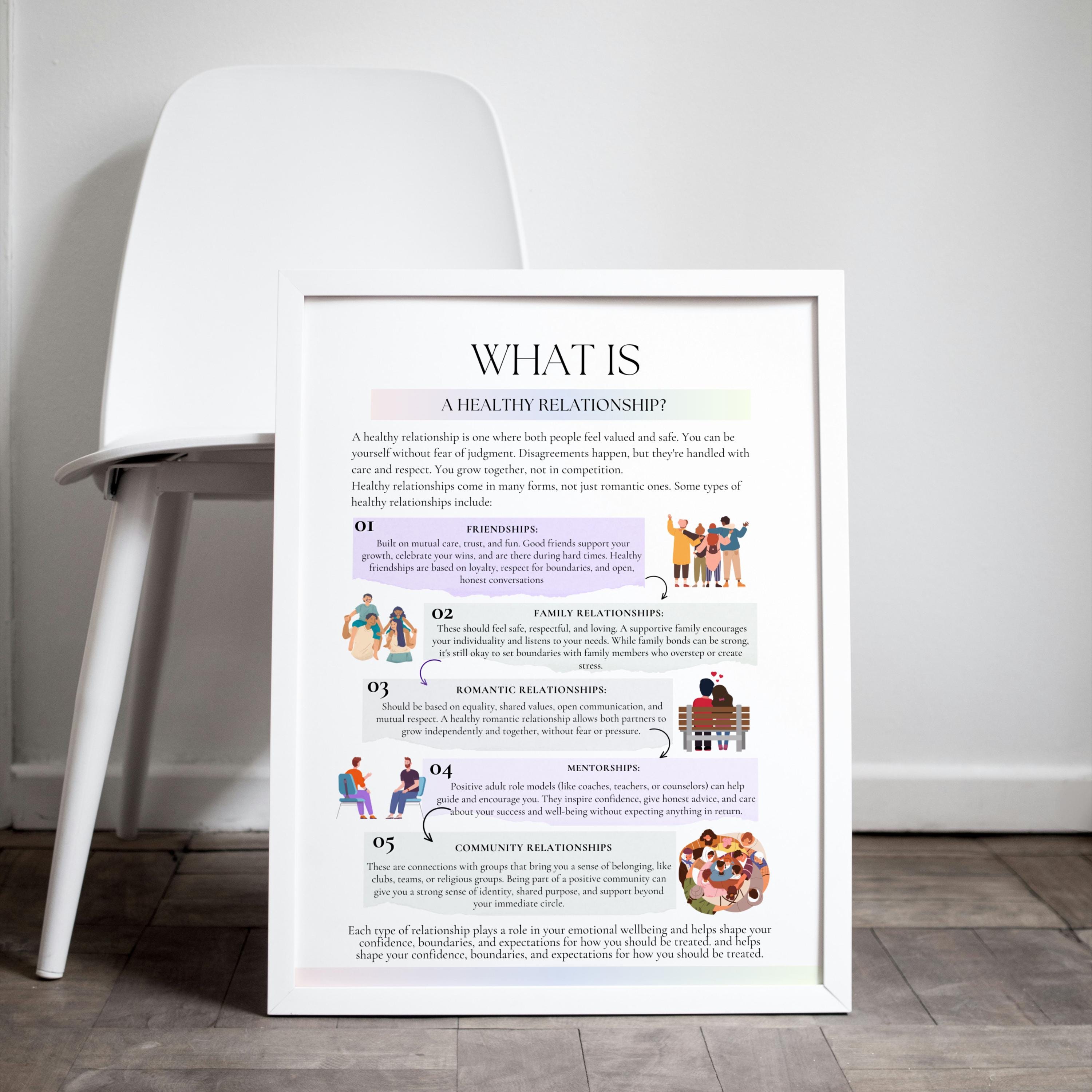 Teen Workbook Healthy Relationship Journal Self-esteem Teen Therapy ...