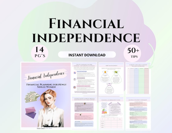 Financial Independence Workbook Post-Divorce Wealth Building coach resources therapist Money Budgeting Tools saving financial budget planner