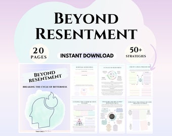 Resentment cycle therapy worksheets conflict resolution workbook family therapy journal CBT DBT EMDR counseling worksheets therapist tools