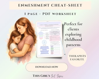 Werkblad verstrengeling Gezinssysteemtherapie pdf Therapeut Afdrukbare gids emotionele grenzen Hand-out gezinsdynamiek Innerlijk-kindgenezing