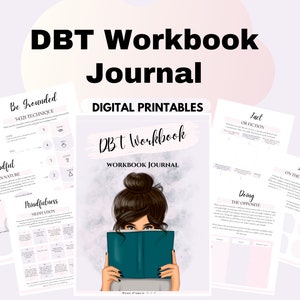Fogli di lavoro DBT Strumenti di terapia dialettica comportamentale consulenza stampabili consapevolezza Risorse per la regolazione emotiva Psicoeducazione CBT