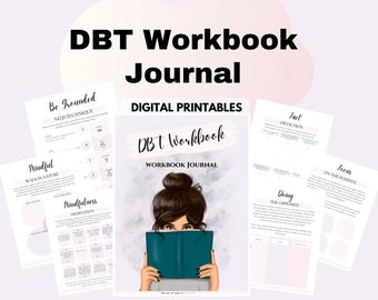 DBT Arbeitsblätter Dialektisches Verhaltenstherapie-Werkzeug Achtsamkeit emotionale Regulationshilfe Psychoedukation CBT