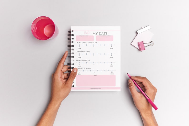 Dating Diva Planner Dating journal Relationship journal Dating bujo Dating guide Dating checklist First date checklist Couples therapy EMDR image 9