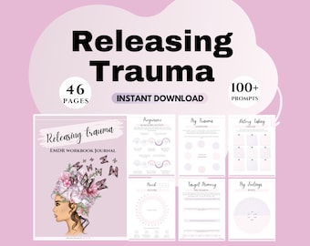 Feuilles de travail sur la guérison des traumatismes Cahier d'exercices sur le stress post-traumatique Journal numérique d'expression personnelle positive Cahier d'exercices EMDR sur la thérapie de la traumatologie Journal de récupération de la psychologie des traumatismes