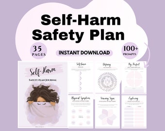 Self Harm Prevention Coping Skills Difficult Feelings Self Help Book Emotional Regulation Crisis Safety Plan trauma therapy DBT Coping Skill