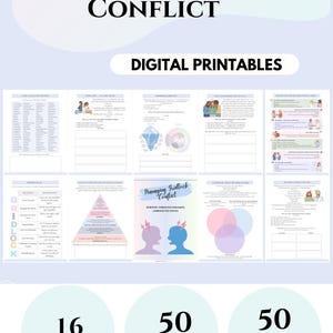 Gridlock Conflict Resolution Therapy worksheets Couples Communication Tool Psychoeducation printables relationship repair communication CBT