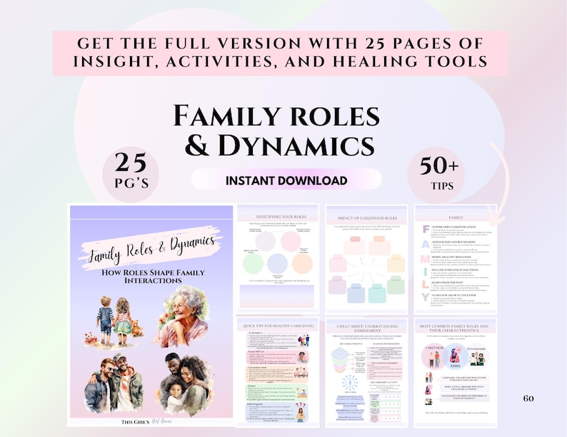 Insight Activity Family Therapy Action Plan Worksheet for Family Dynamics and Emotional ...