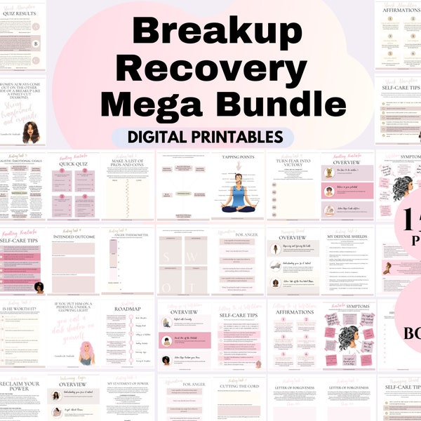 Breakup Recovery Bundle Breakup Gift Breakup Care Package Breakup Survival Kit Breakup Journal Breakup Printables Breakup Divorce Gift