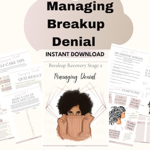 Managing Denial Digital Printable Journal Breakup Recovery Divorce Healing Breakup bujo Acceptance Workbook Divorce Gift for Her Divorcee