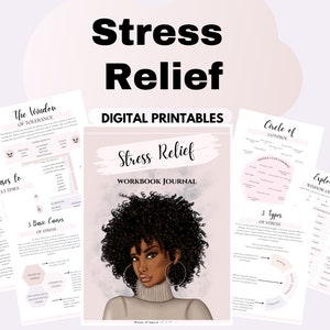 Stress Relief Printables Stress Management Worksheets Self Care Journal Anti Stress Printables Burnout Journal Stress Relief Gift For Her