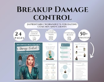Breakup Recovery Journal PDF Healing Worksheets for Women After Breaking No Contact Therapy Worksheets Self-Love & Emotional Healing Print
