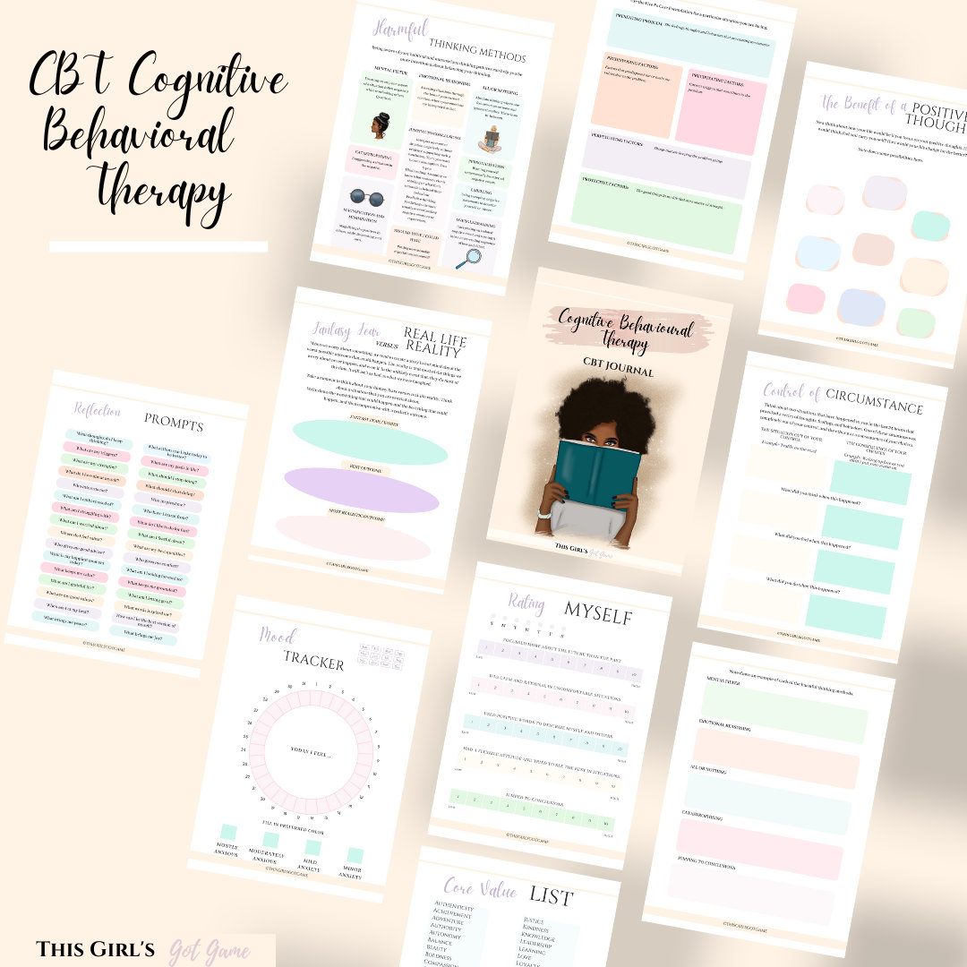 Cognitive Behavioural Therapy Inner Critic Workbook Thought Challenging ...