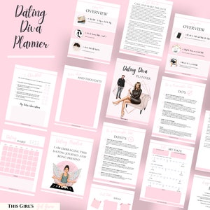 Dating Diva Planner Dating journal Relationship journal Dating bujo Dating guide Dating checklist First date checklist Couples therapy EMDR image 3