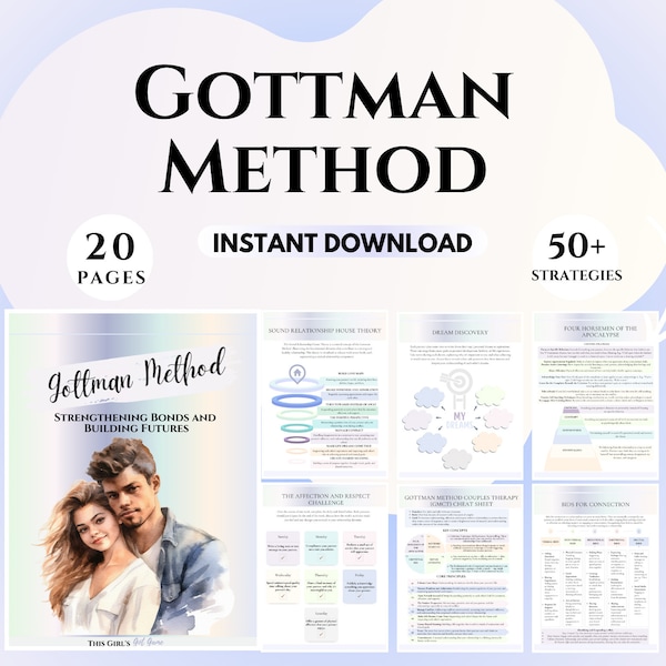 Couples therapy worksheets Gottman method psychology Marriage Counseling Trust Building exercises Conflict Resolution printables Self-Help