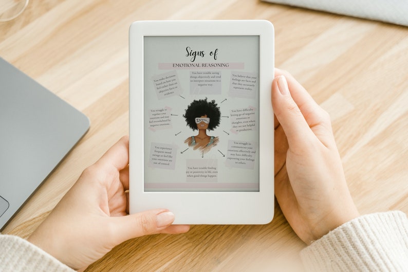 Schede di lavoro per la terapia di guarigione emotiva, terapia cognitivo-comportamentale, strumenti per la terapia cognitivo-comportamentale, stampabili per la regolazione emotiva, ragionamento emotivo, DBT immagine 8