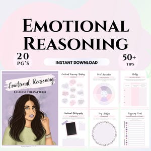 Emotional Healing Workbook therapy worksheets Cognitive Behavioral Therapy CBT Tools Emotional Regulation printables Emotional Reasoning DBT