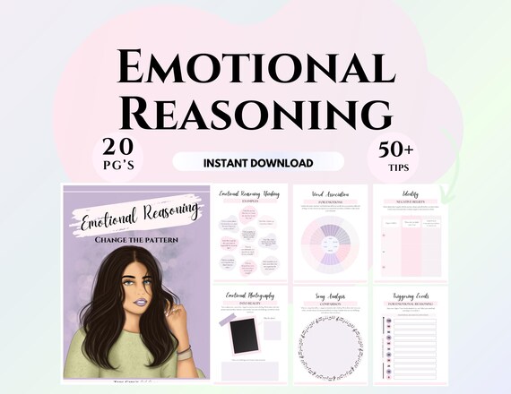 Emotional Healing Workbook therapy worksheets Cognitive Behavioral Therapy CBT Tools Emotional Regulation printables Emotional Reasoning DBT