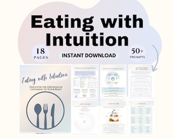 Intuition eating journal Eating Disorder Recovery Worksheets Body Positivity Print Therapy worksheets counseling forms body image therapist