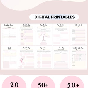 Identitätstagebuch Persönliche Identität Arbeitsblätter Selbstausdruck Digitales Tagebuch Selbstidentität Druckbares Therapiearbeitsbuch cbt Frauenjournal DBT Bild 9