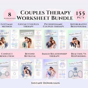 Relationship therapy worksheets Marriage therapist tools  Couples counseling Relationship repair journal Conflict management workbook EFT