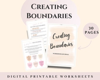 Boundaries Worksheets Boundary workbook Setting healthy boundaries printables therapy worksheets Boundaries Journal Workbook Boundaries