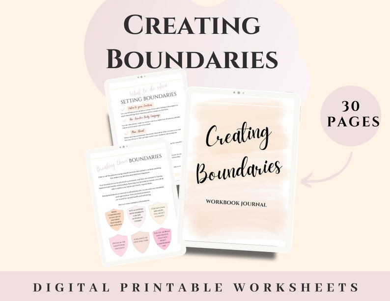 Boundaries Worksheets Boundary Workbook Setting Healthy Boundaries ...
