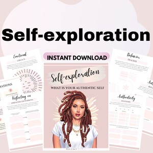 Self Exploration Workbook Personal Growth Worksheets Transformation Handout Coaching Tools worksheet Therapy Resource Self discovery Planner