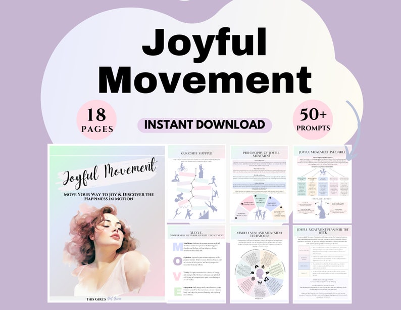 Joyful Movement Therapy Workbook Wellness Coach Body Positivity ...