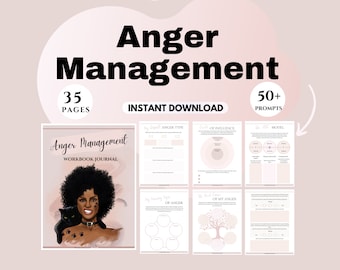 Anger Management Workbook Anger Worksheets CBT Anger Therapy Anger Coping Skills Printable DBT Emotional Regulation Anger reduction therapy