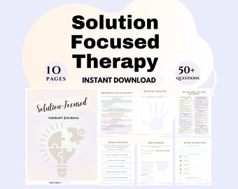 Imprimables axés sur les solutions Aide-mémoire SFBT questions du thérapeute Feuilles de travail sur la thérapie basée sur le client Outils de conseil SFT Stratégies d'adaptation TCC