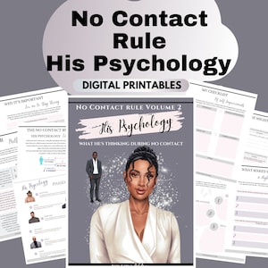 Breakup No Contact Rule Journal psychology Breakup Worksheets Breakup survival Breakup gift Therapy Sheets No contact rule boundaries